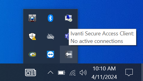 Ivanti VPN from Windows Tray