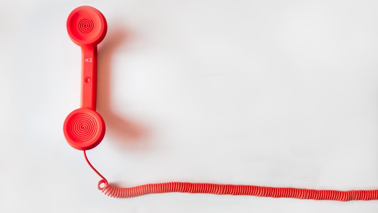 Decorative image of a phone transceiver.