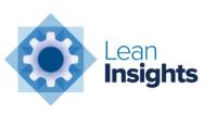 Lean Insights logo with blue gear emblem left of company name