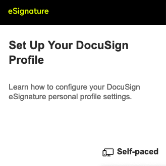 Set up your docusign profile