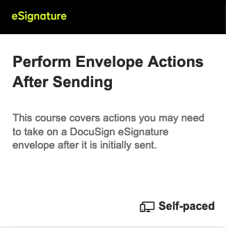 Perform envelope actions after sending