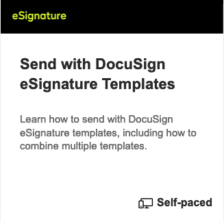 Send with DocuSign eSignature templates