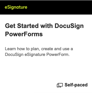 Get started with DocuSign Power forms