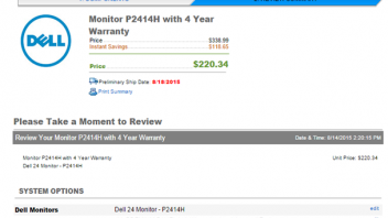 Monitor P2414H 4 Yr Warranty